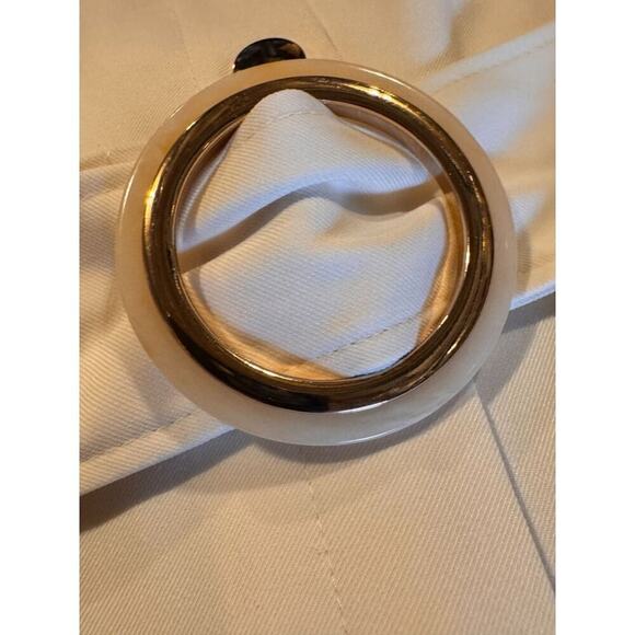 Zara Womens Cream Sleeveless Jumpsuit With Belt & Button Detail Size L - Picture 16 of 16